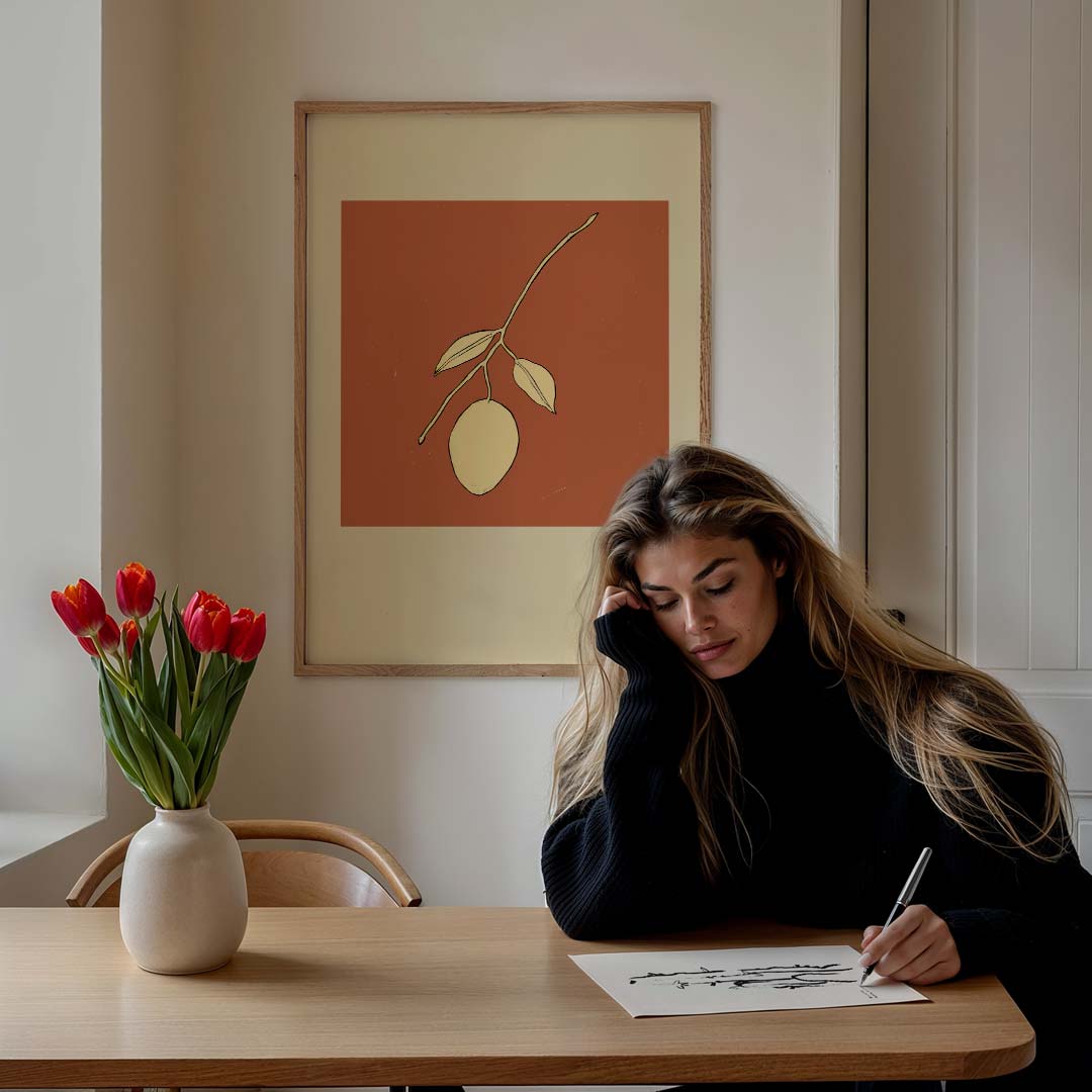 Citrus Charme – feestelijke wandkunst als portret poster