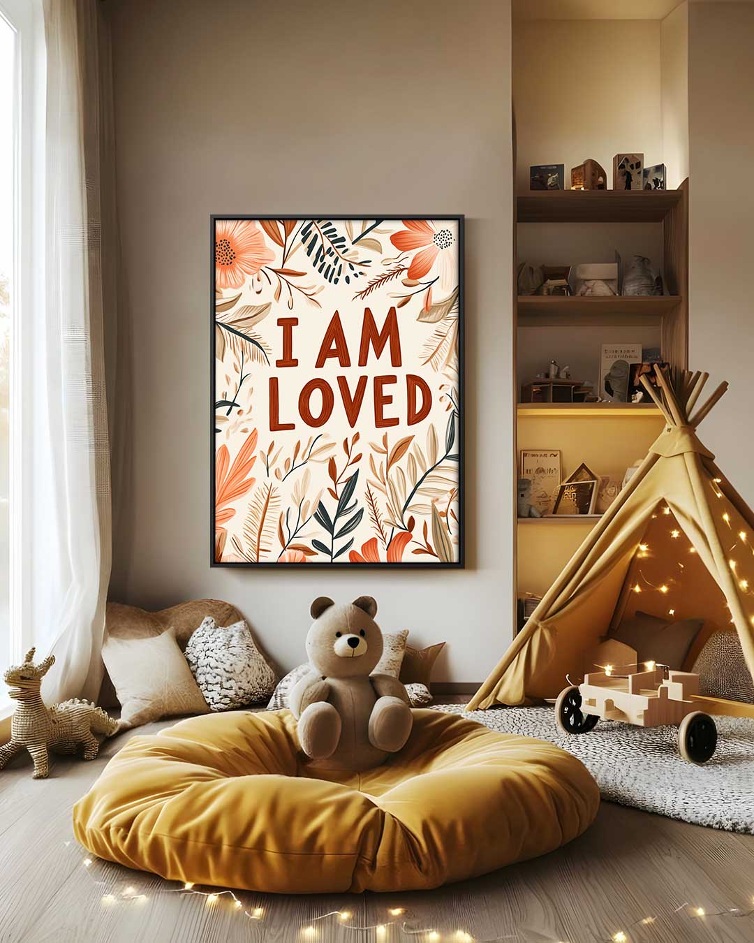 Bloemrijke Boodschap – staand kunstwerk voor modern interieur