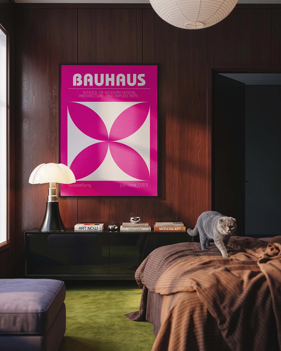 – geometrische Bauhaus poster in staand formaat