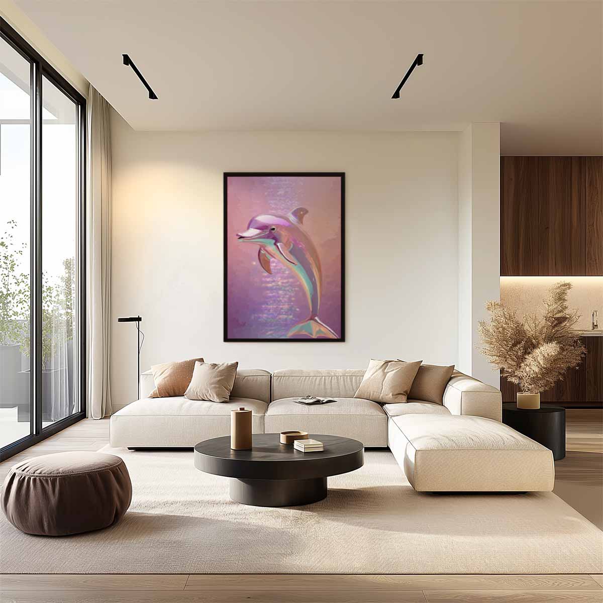 Dromerige Dolfijn – staand kunstwerk voor modern interieur