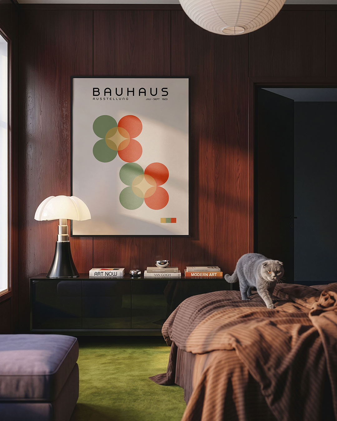 Abstracte – geometrische Bauhaus poster in staand formaat