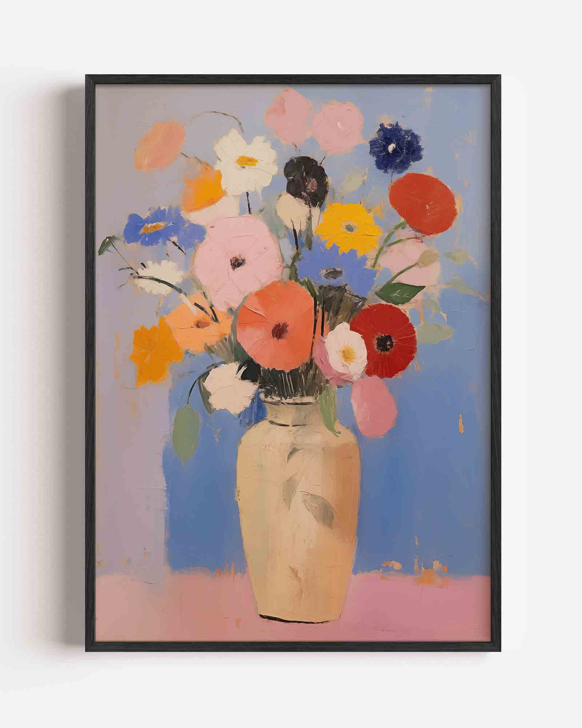 Bloemen in vaas – bloemen portret poster als wanddecoratie