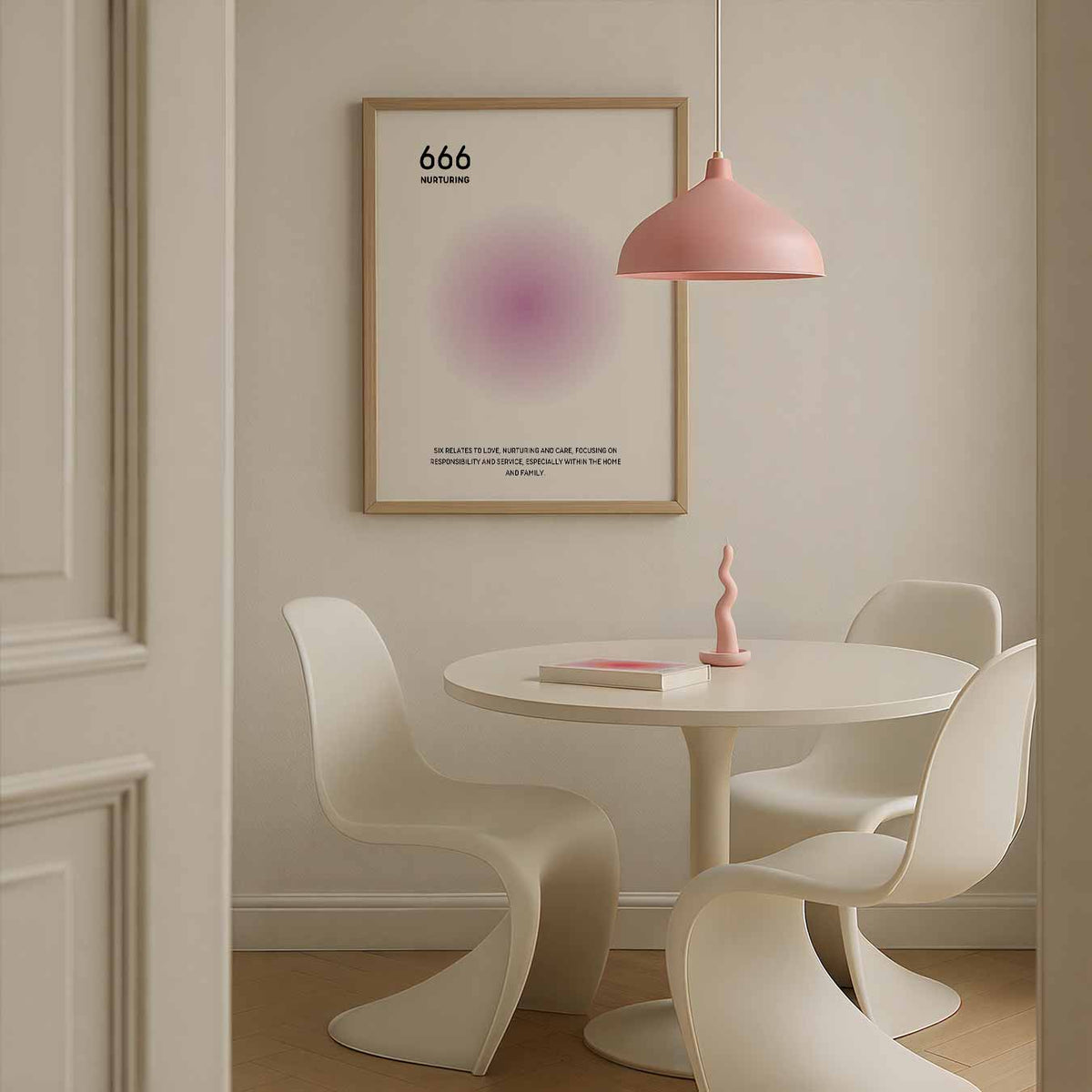 Zachte Verzorgende Energie – rustgevende wandkunst als portret poster
