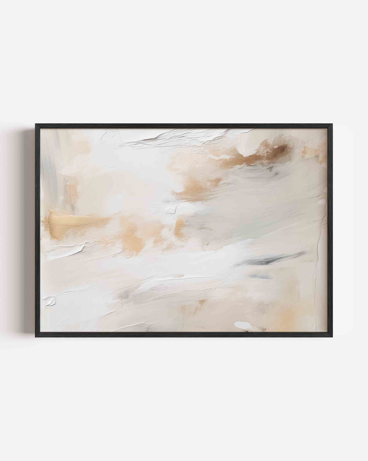 Abstracte beige en witte – abstracte landscape poster als wanddecoratie
