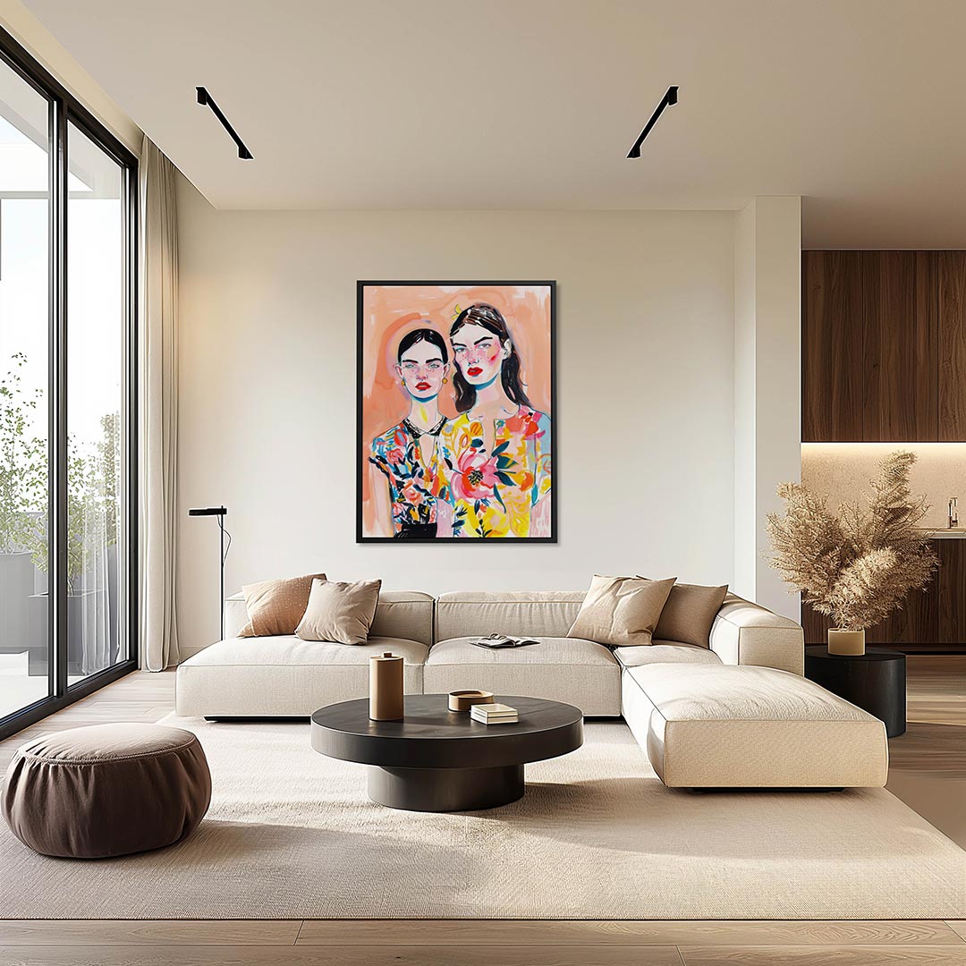 Vrolijke portretten – moderne staande wandkunst