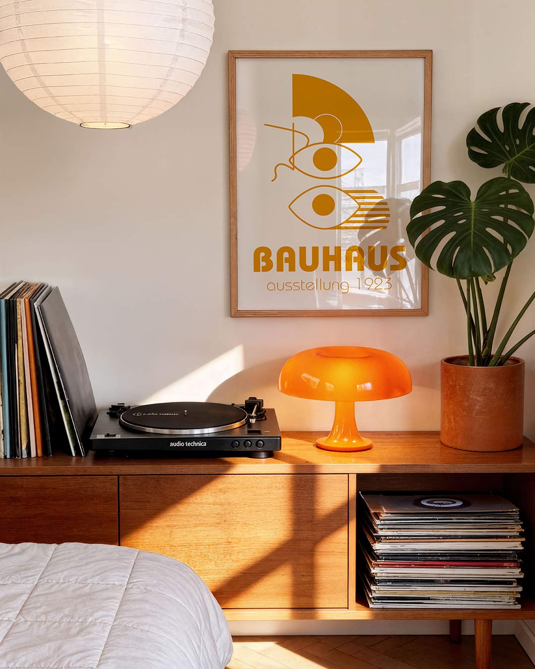Vormen en lijnen – geometrische Bauhaus poster in staand formaat