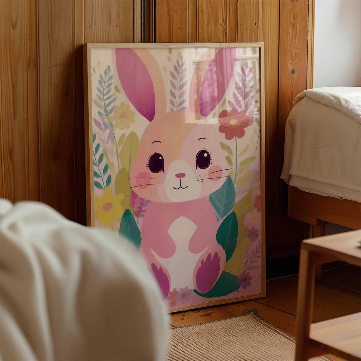 Schattige Konijnenposter – kinderposter in staand formaat