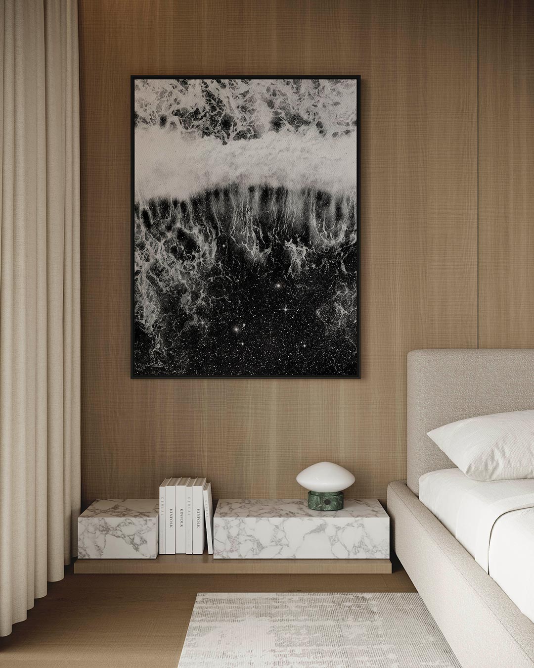 Kosmische golf – staand wanddecoratie kunstwerk