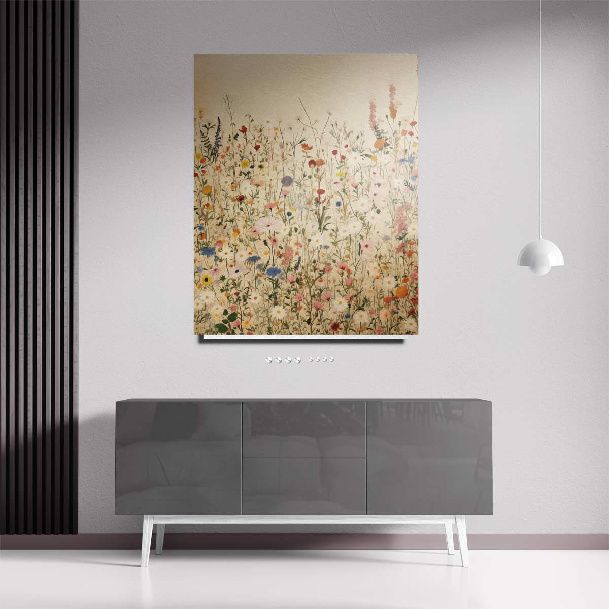Veld Vol Wildbloemen – staande wandkunst voor woonkamer of interieur
