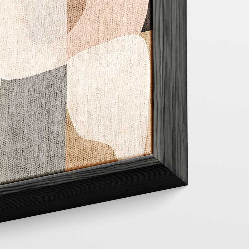 Minimalistische Abstractie in Aardetinten – portret wandkunst van WallArtistic