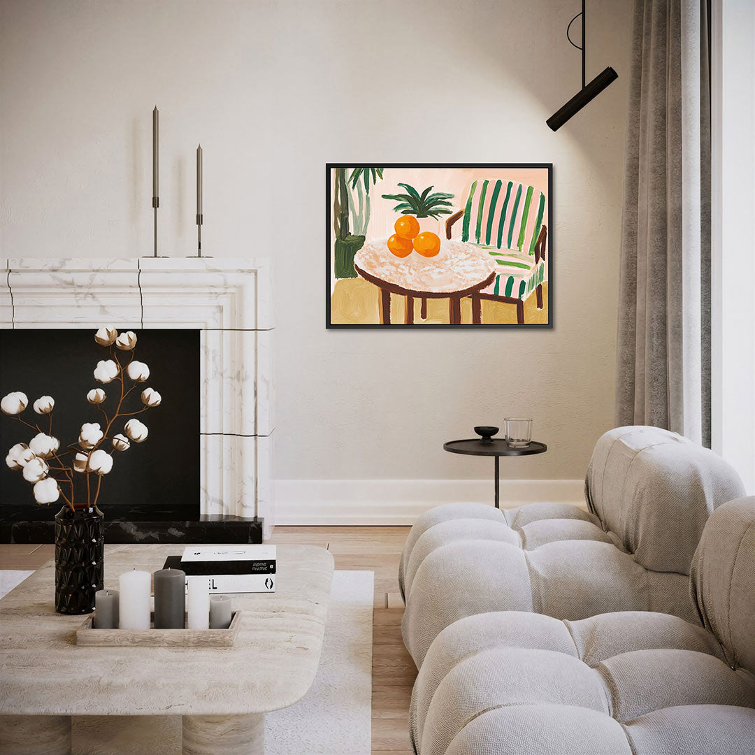 Interieur met fruit – liggende wanddecoratie