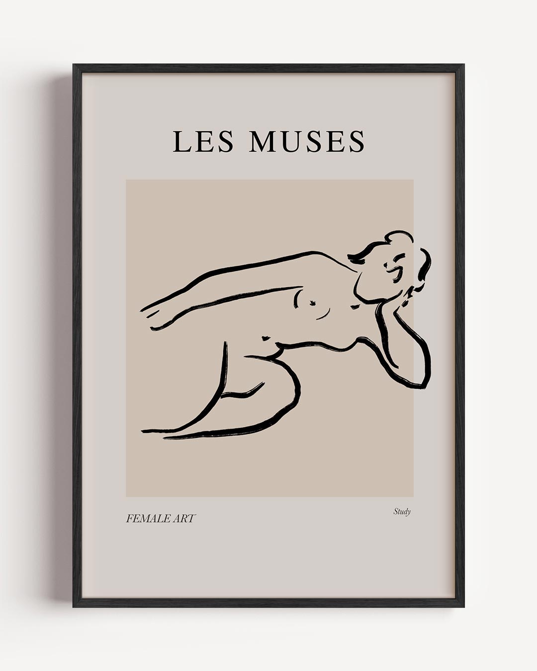 Les Muses Artistieke – lijntekening portret poster als wanddecoratie
