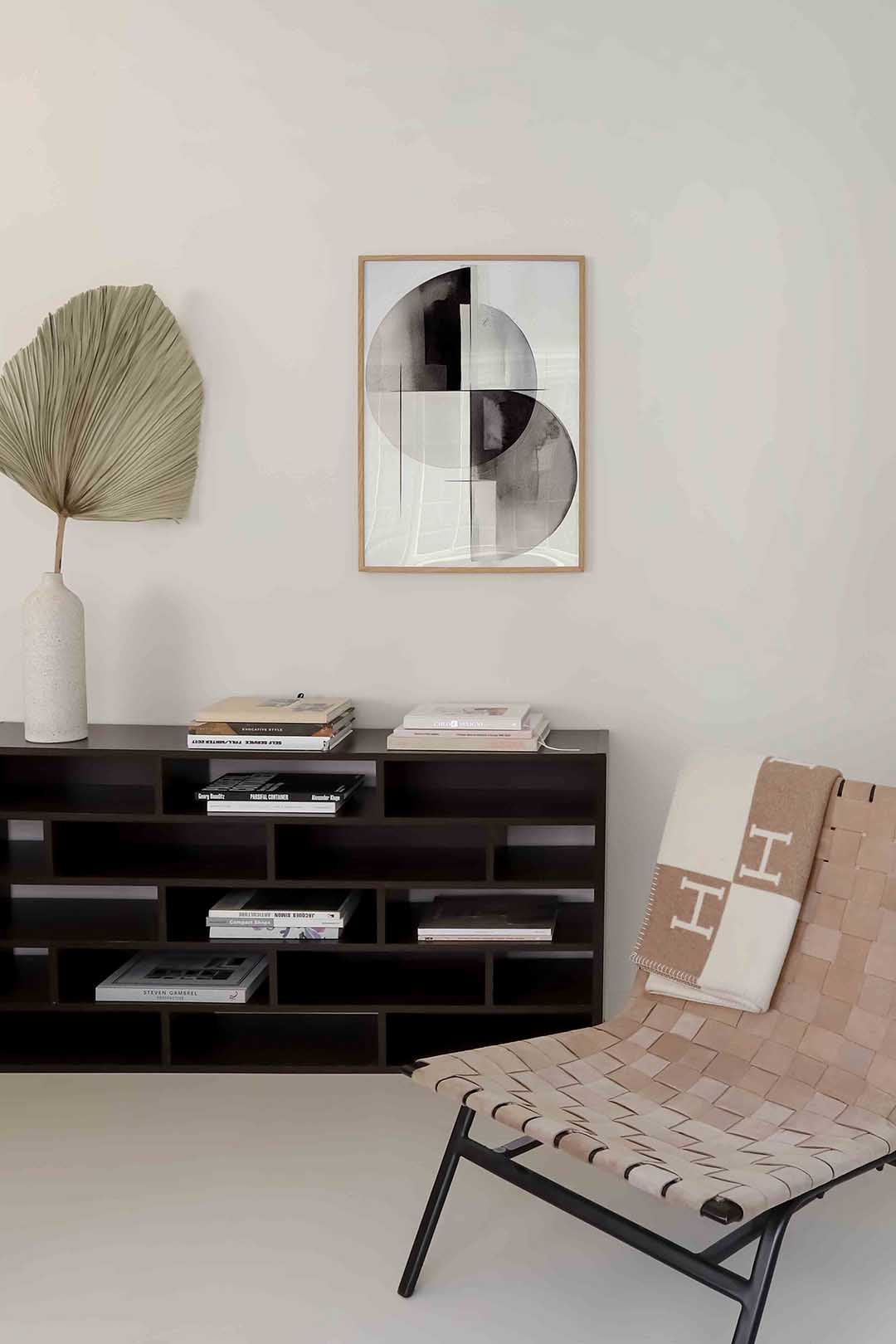 Abstracte vormen – zachte abstracte poster in staand formaat