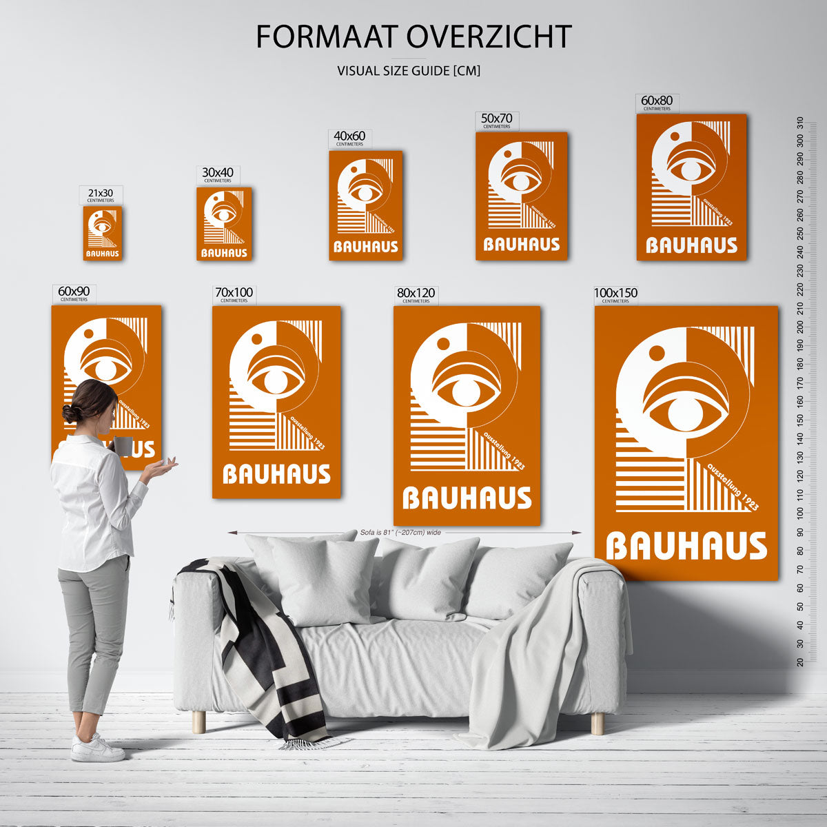 – geometrische poster in Bauhaus-stijl van WallArtistic