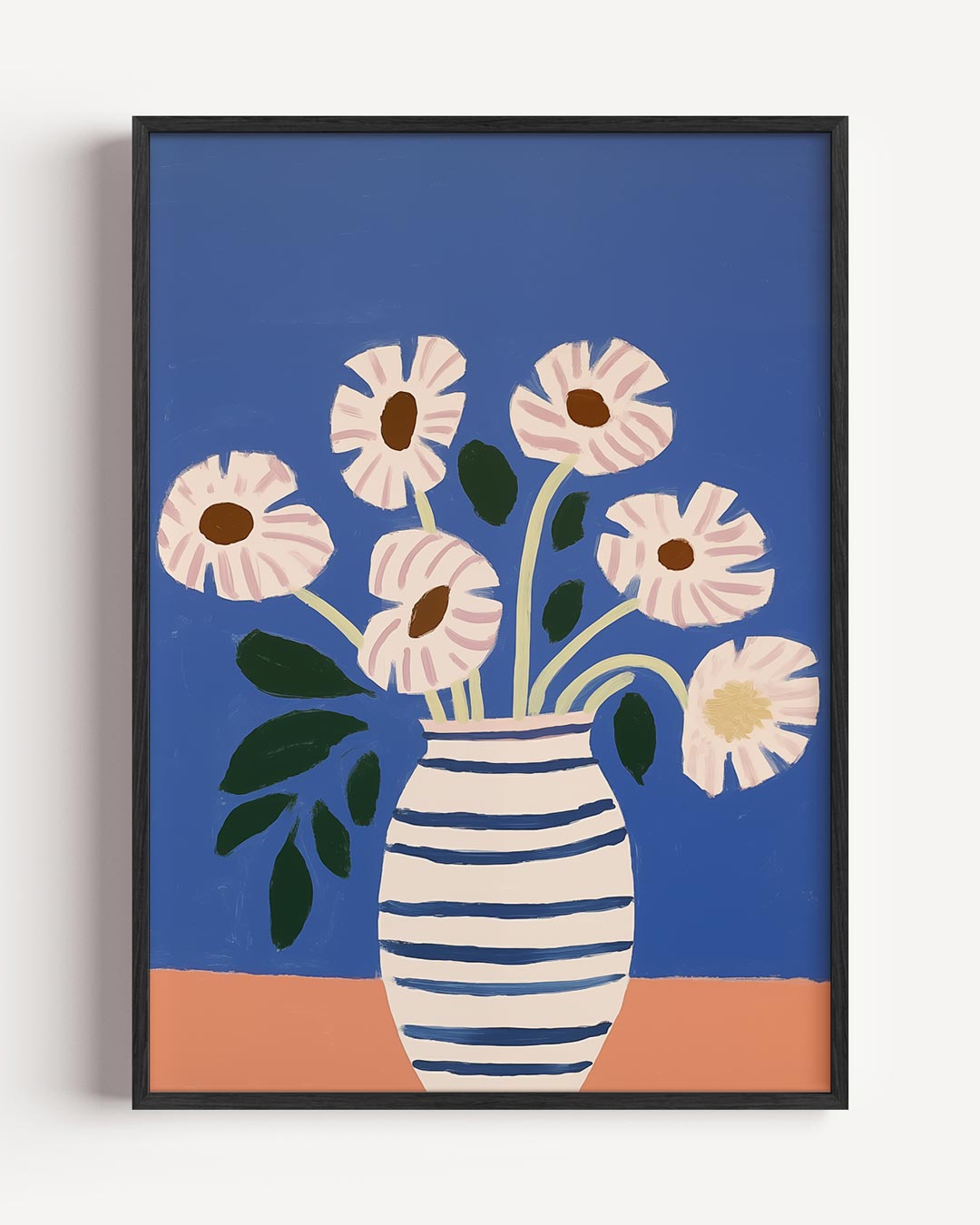 Vrolijke Bloemen in Vaas – bloemen portret poster als wanddecoratie