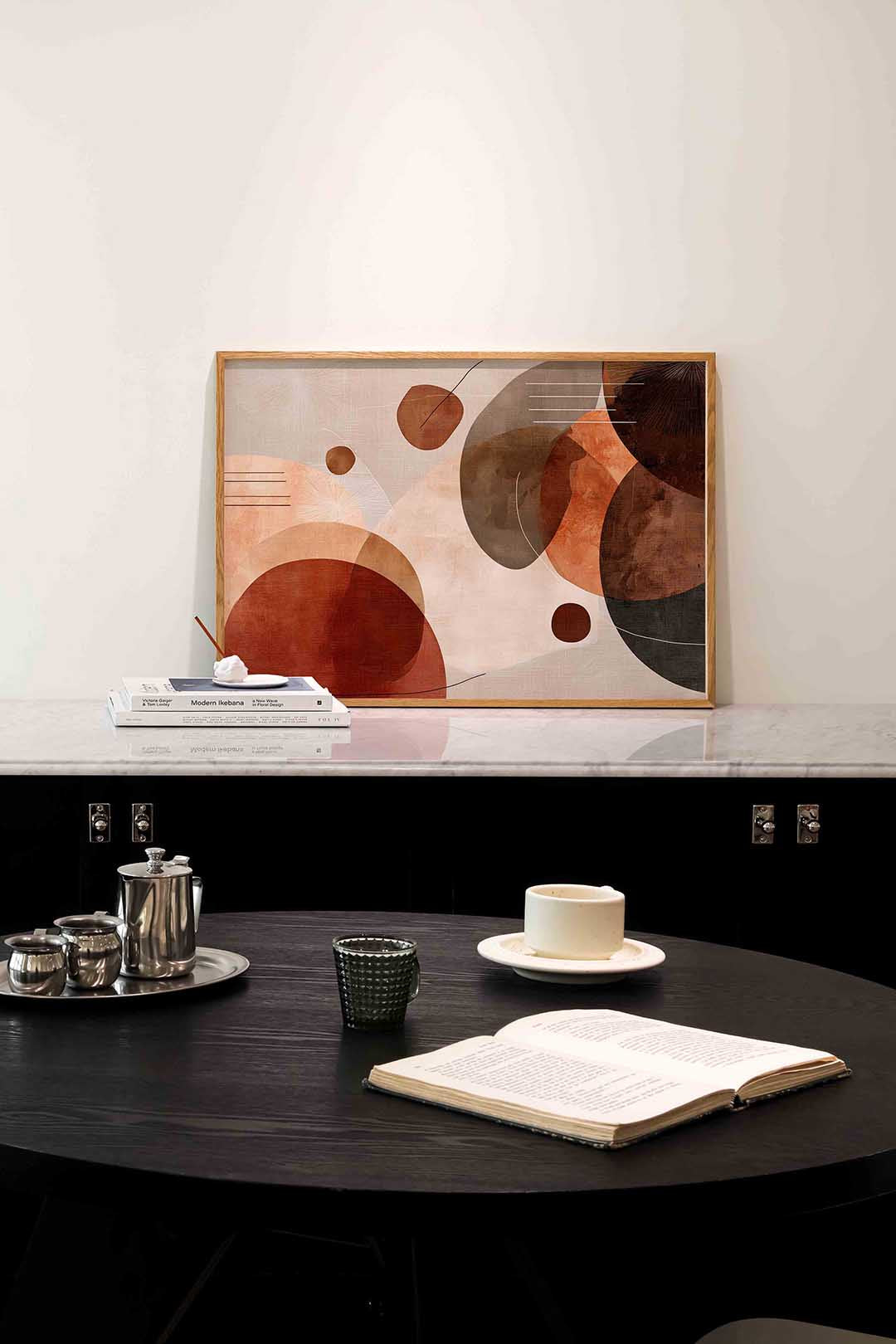 Abstracte vormen – abstracte poster in liggend formaat