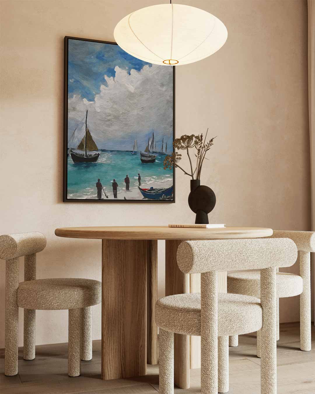 Zomers Dagje aan Zee – staand kunstwerk voor modern interieur