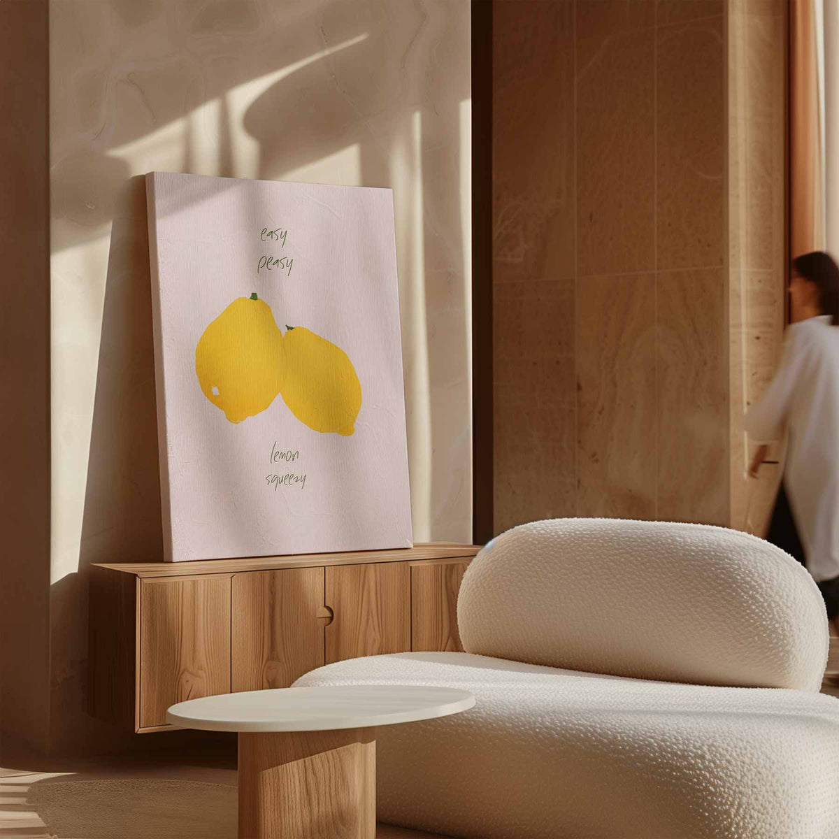 Easy Peasy Lemon Squeezy – dibond kunstwerk als wanddecoratie
