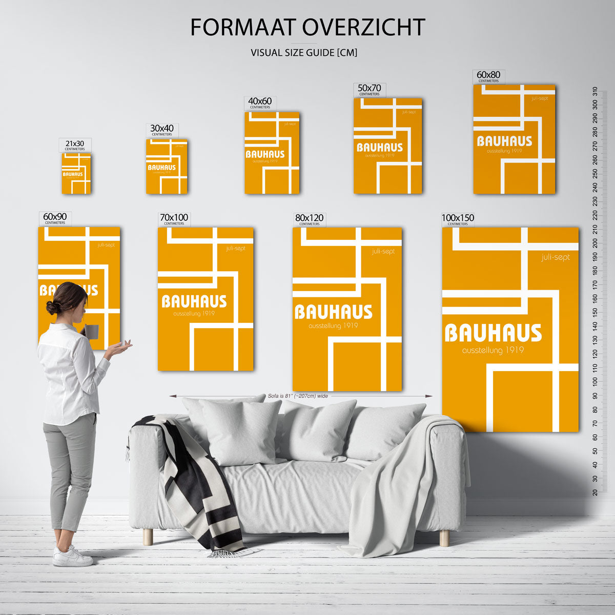 Lijnen en vlakkenspel – Bauhaus poster als moderne geometrische wanddecoratie