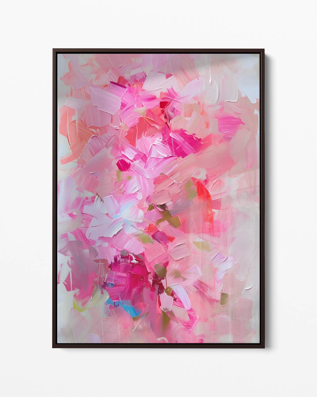 Roze Abstracte Compositie – portret kunstwerk als wanddecoratie