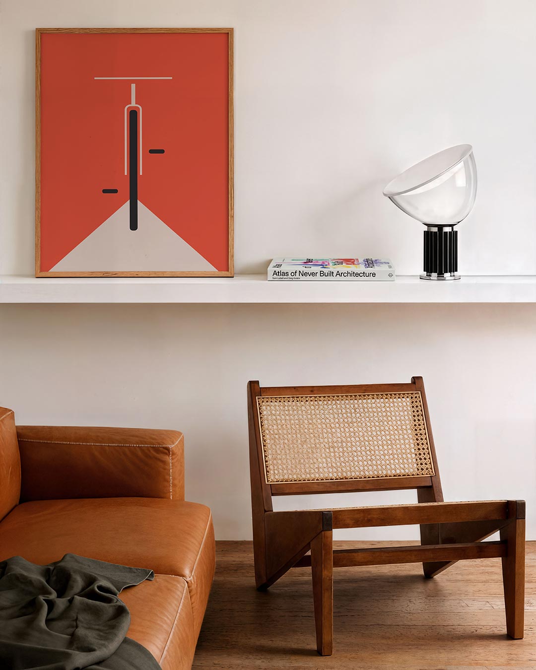 Lijn en kleur – staande Bauhaus poster voor aan de muur