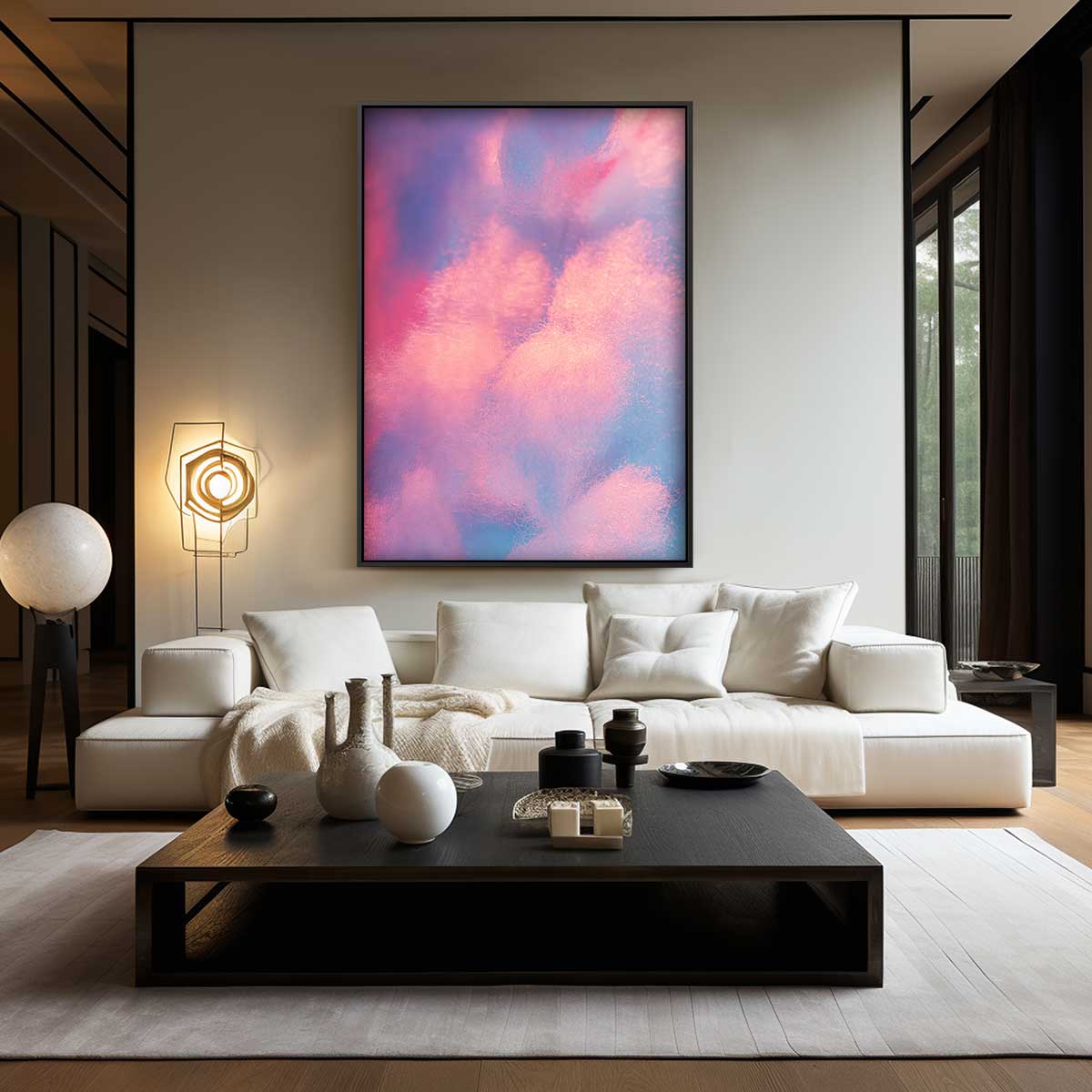 Dromerige Wolkenlucht – canvas wanddecoratie in portret formaat