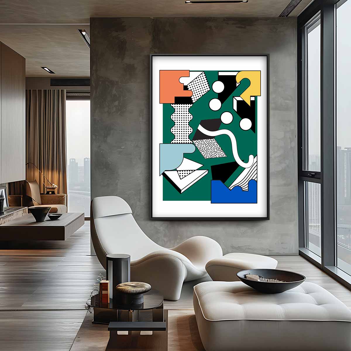 Kleurrijk Labyrint – canvas wanddecoratie in portret formaat