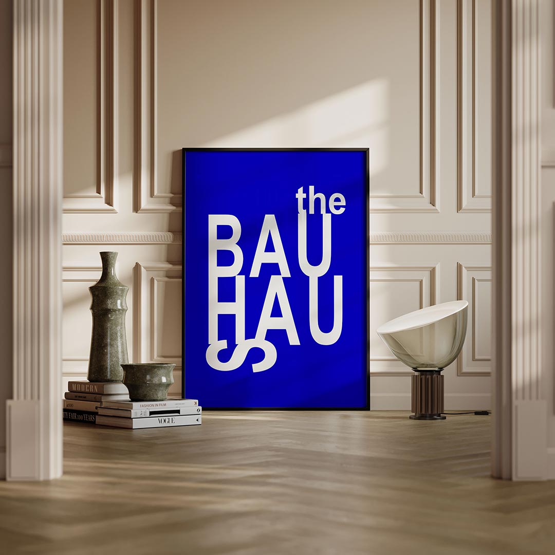 Typografisch spel – moderne Bauhaus wandkunst als poster