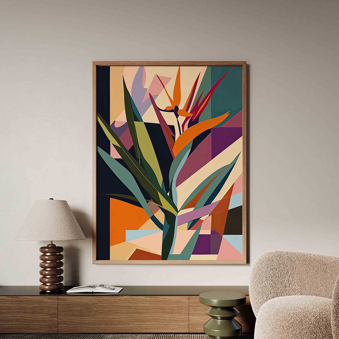 Abstracte bladeren – tropische jungle poster in staand formaat