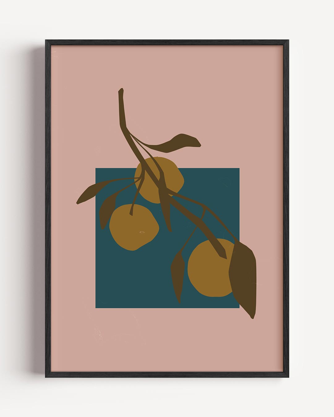 Stijlvolle Citrus Illustratie – bloemen portret poster als wanddecoratie