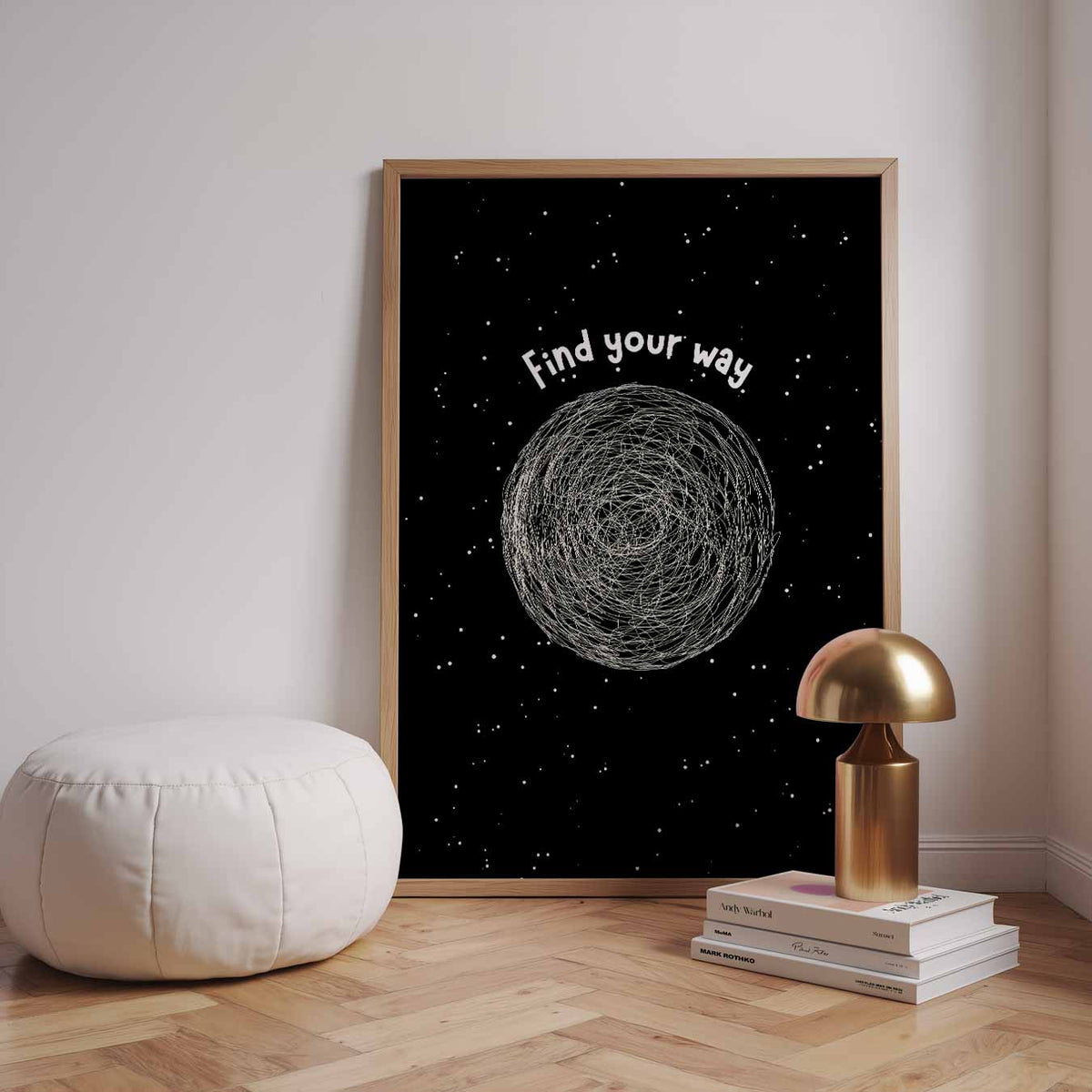 Find Your Way – staande muurposter met quote