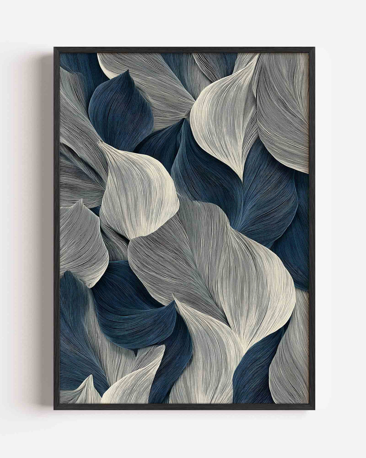 Golvende lijnen – abstracte portret poster als wanddecoratie