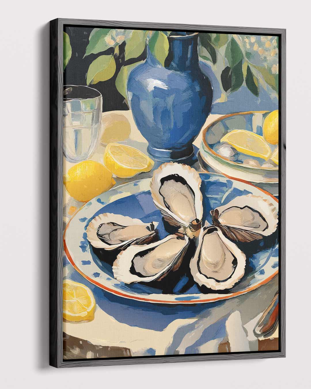 Blauwe Rustieke Tafereel – modern portret kunstwerk van WallArtistic