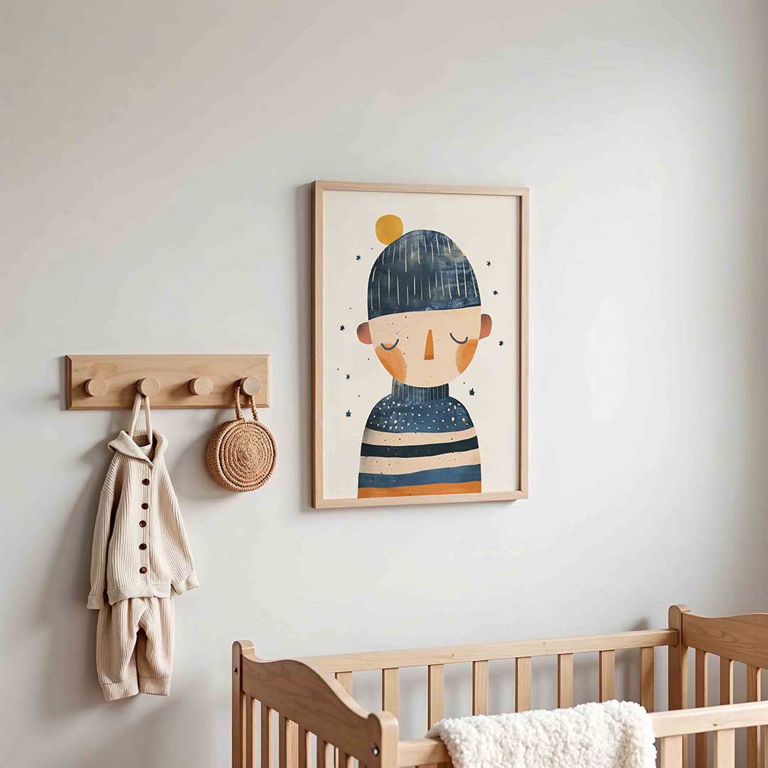 Kind met muts – kinderposter in staand formaat