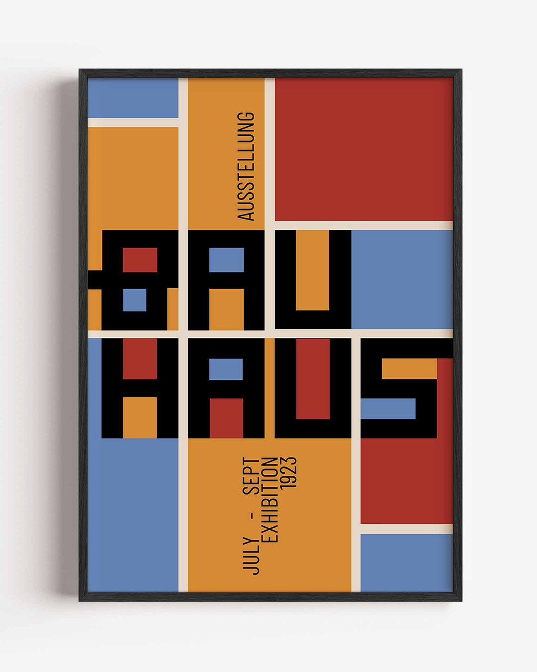 Vorm en kleurvlakken – staande Bauhaus poster als wanddecoratie