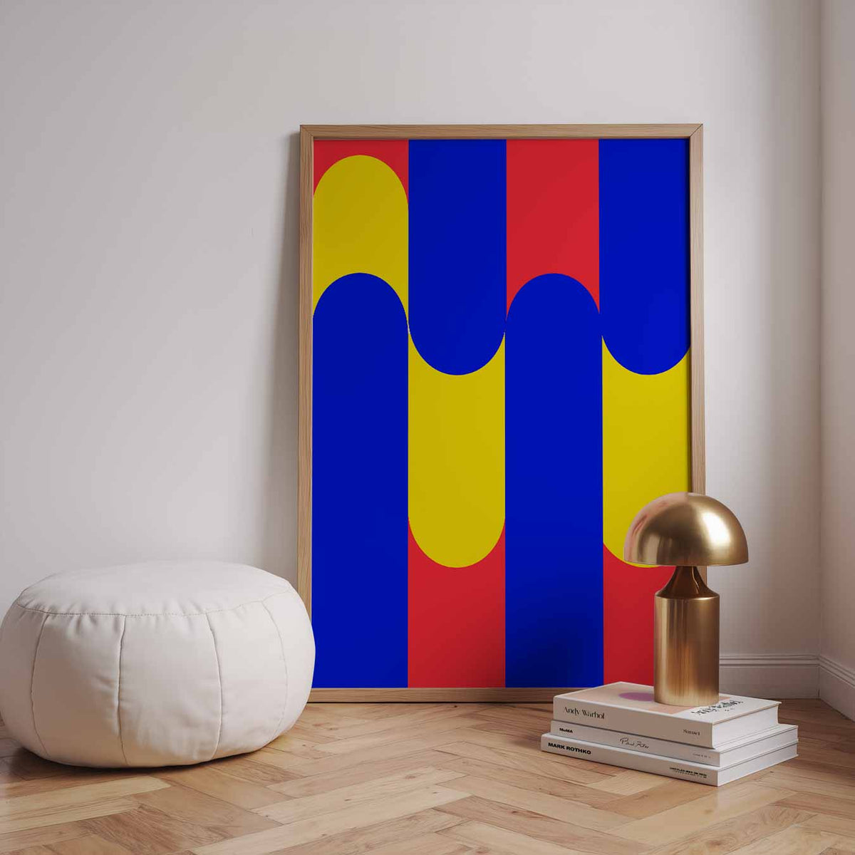 Kleurrijke Geometrische Vibes – dieren poster in staand formaat