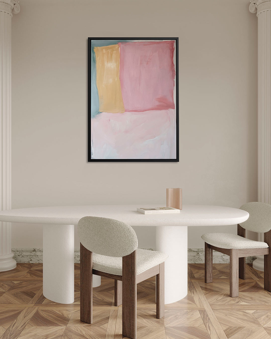 Kleurrijke vlakken – staand wanddecoratie kunstwerk