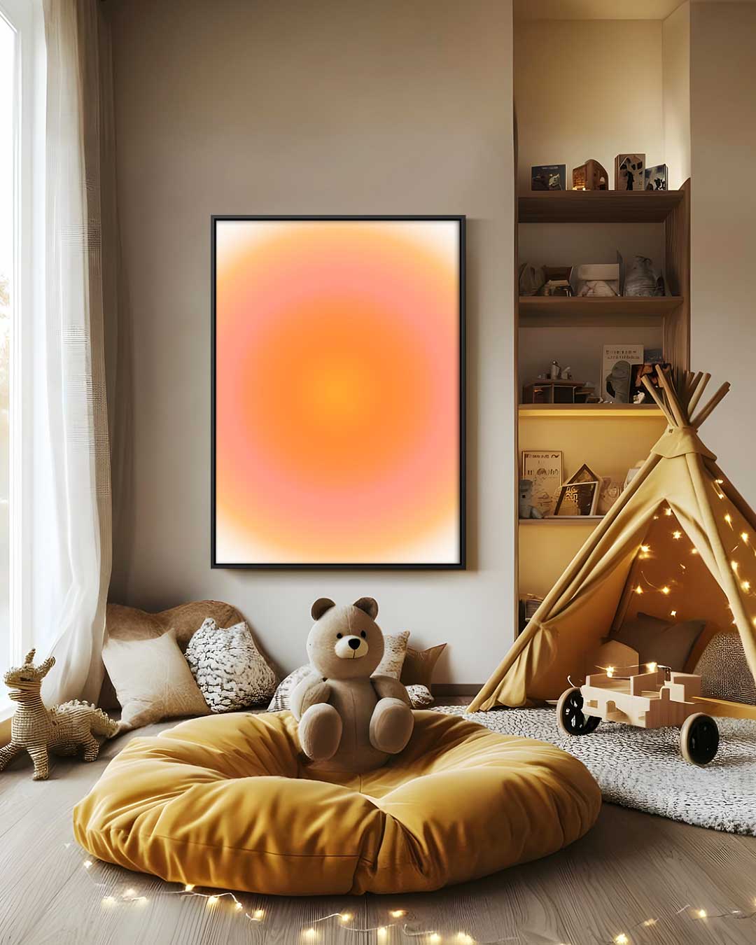 Zonsopgang Vibes – staand kunstwerk voor modern interieur