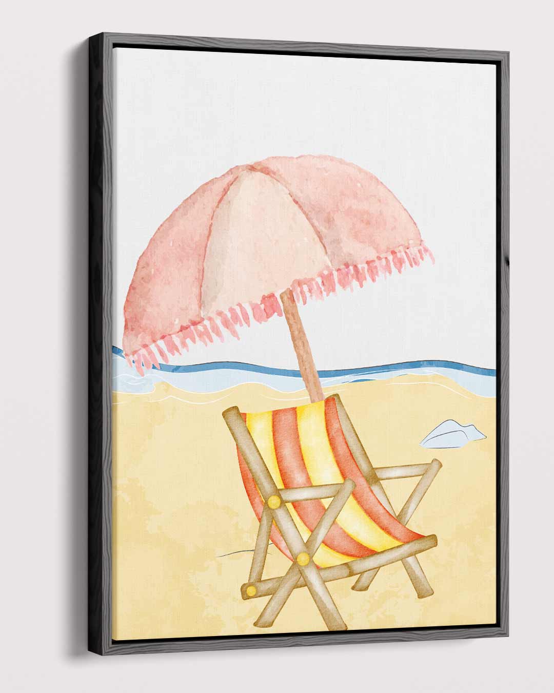 Zomerse Stranddag – canvas kunstwerk als wanddecoratie