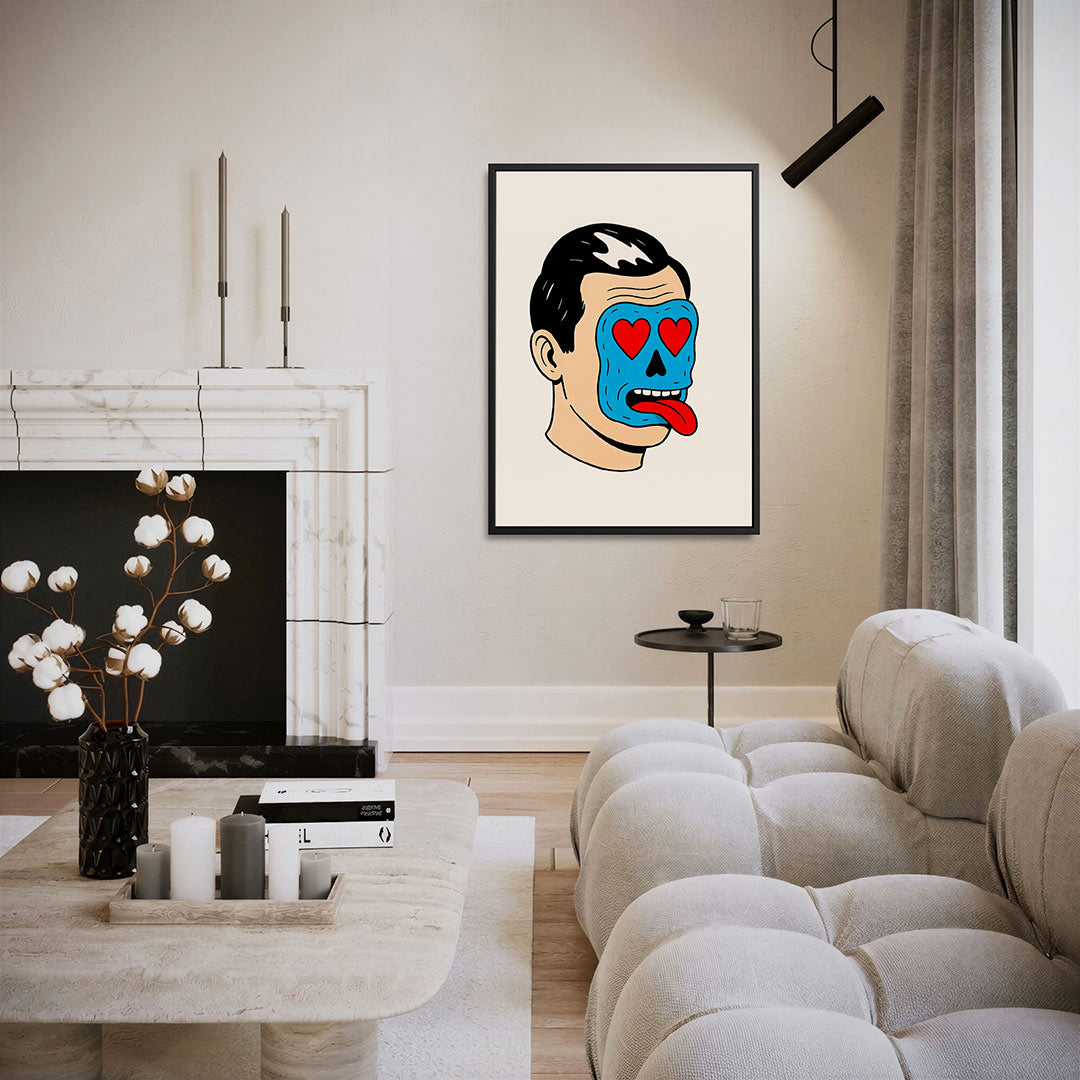 Vrolijk gezicht – moderne staande wandkunst