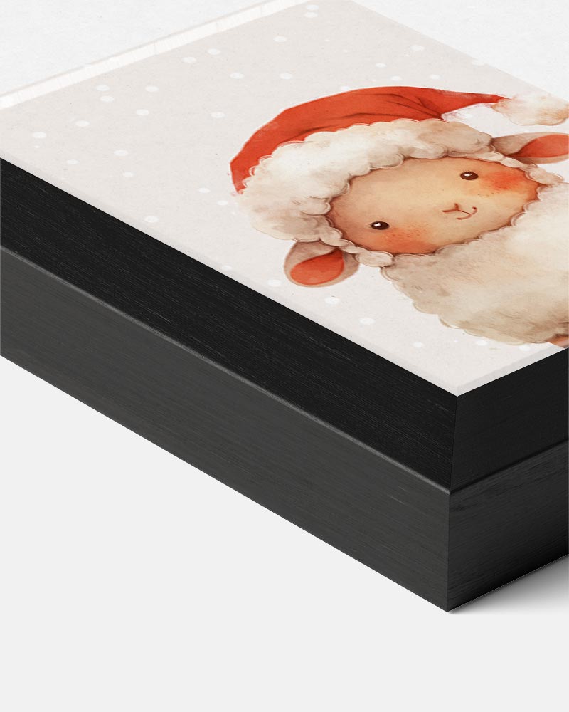 Schattige Kerst Schaap – kids portret poster, afbeelding 7