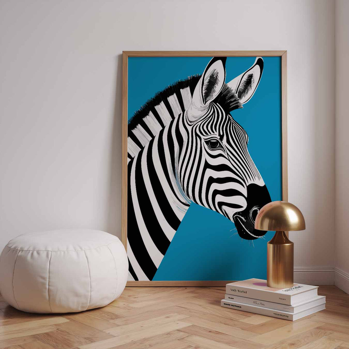 Stijlvolle Zebra Illustratie – dieren poster in staand formaat