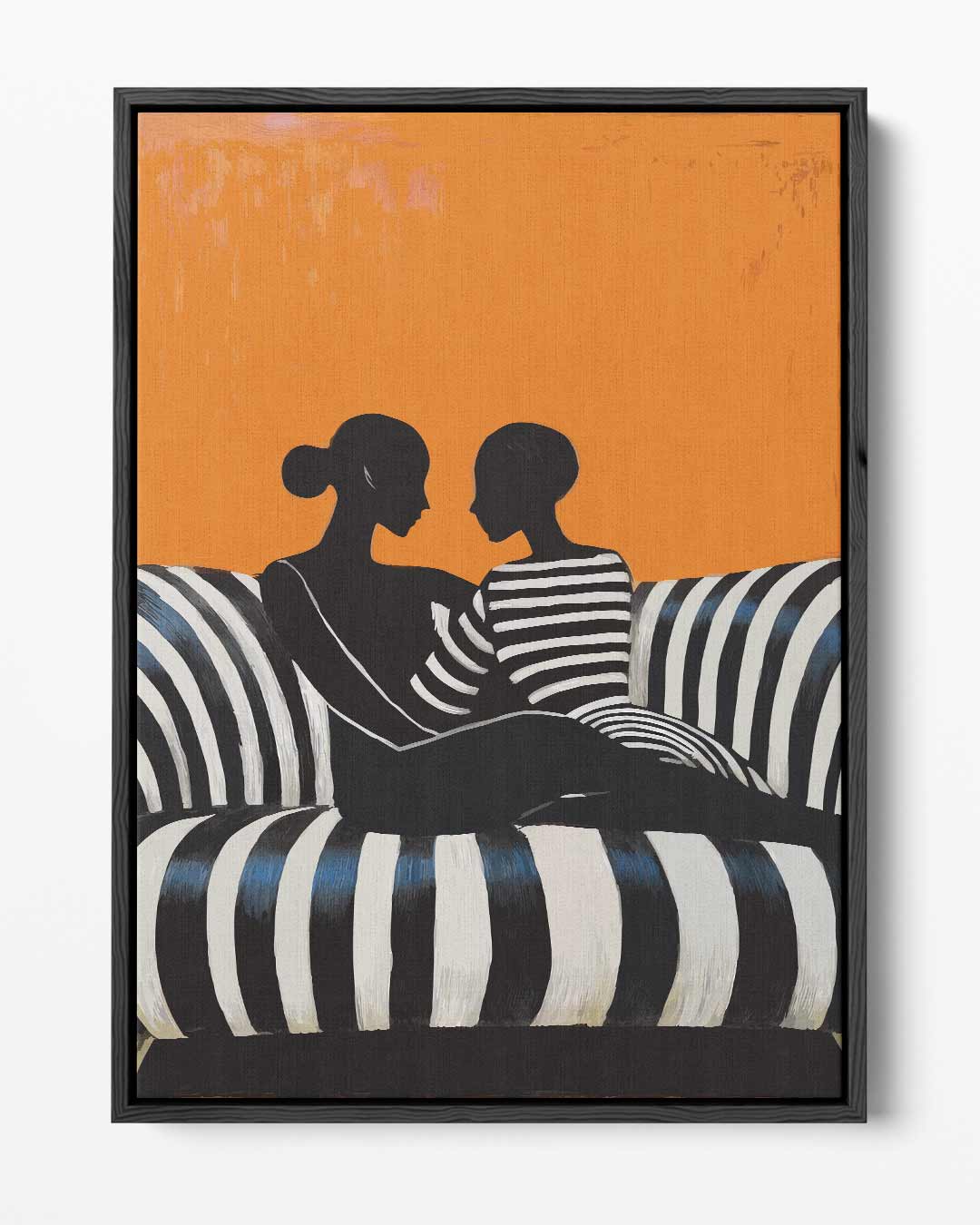 Samenspel van Silhouetten – portret kunstwerk als wanddecoratie