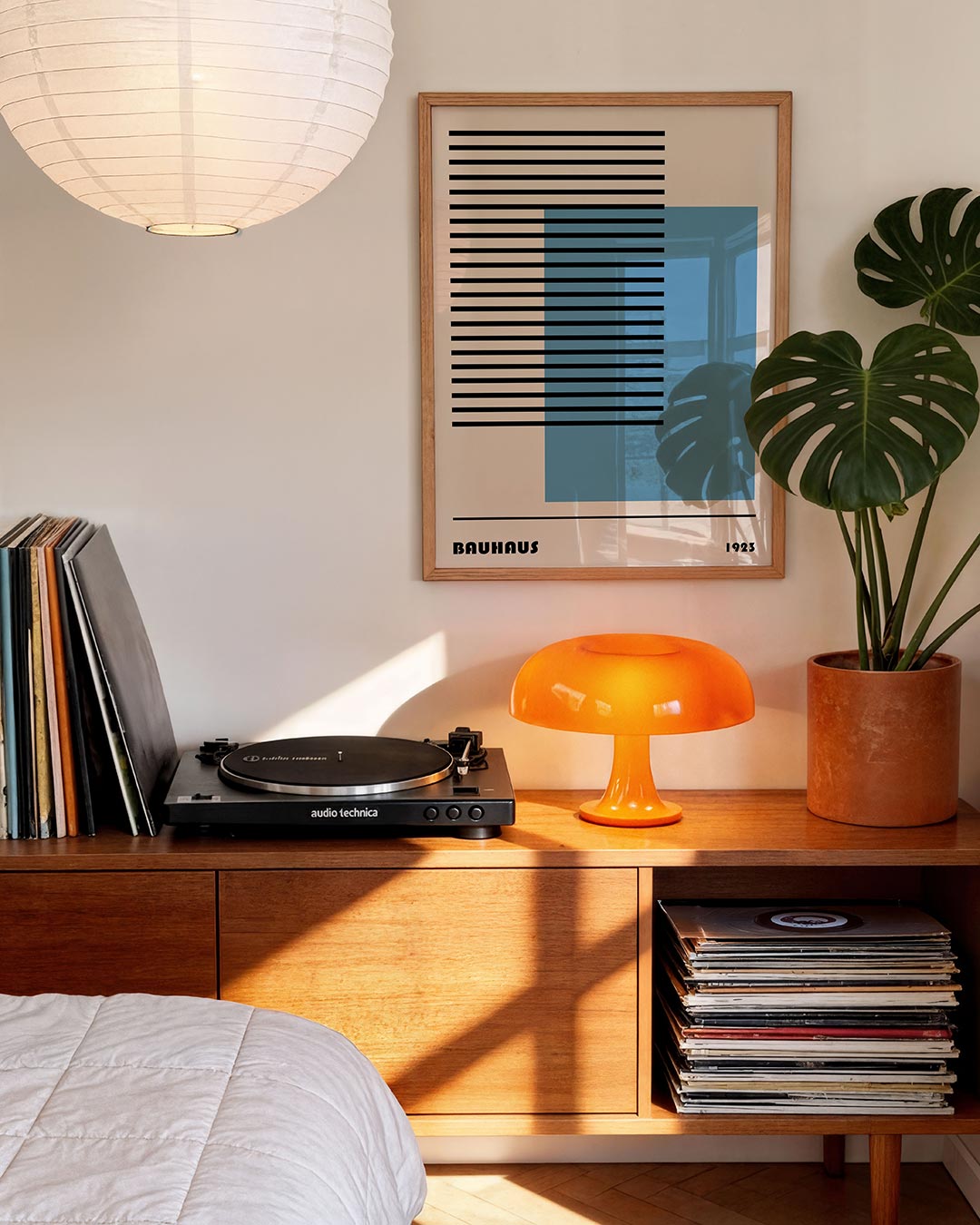 Lijnen en vlakken – moderne Bauhaus wandkunst als poster
