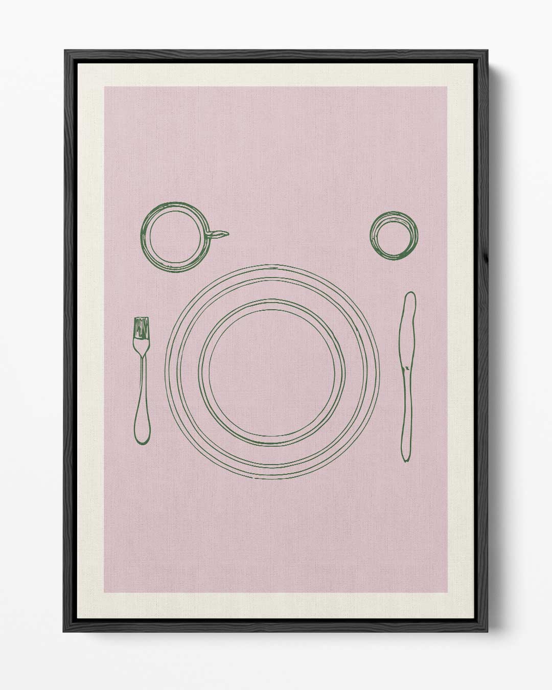 Minimalistisch Tafelschikking – portret kunstwerk als wanddecoratie