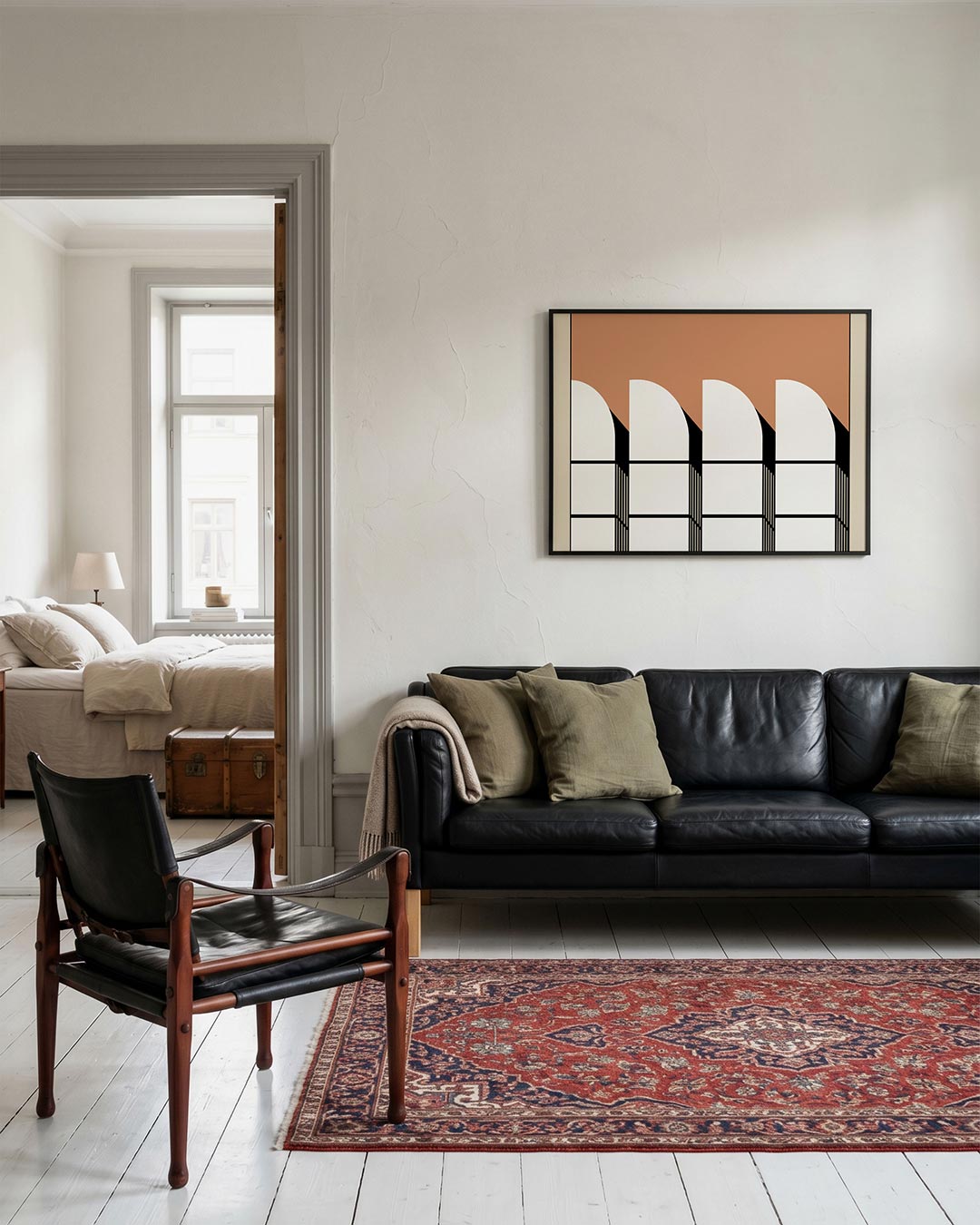 Vorm en balans – geometrische Bauhaus poster in liggend formaat