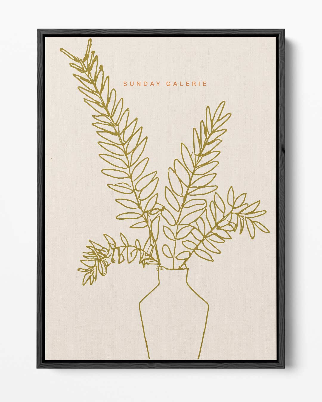 Sierlijke Minimalistische Vaas – portret kunstwerk als wanddecoratie
