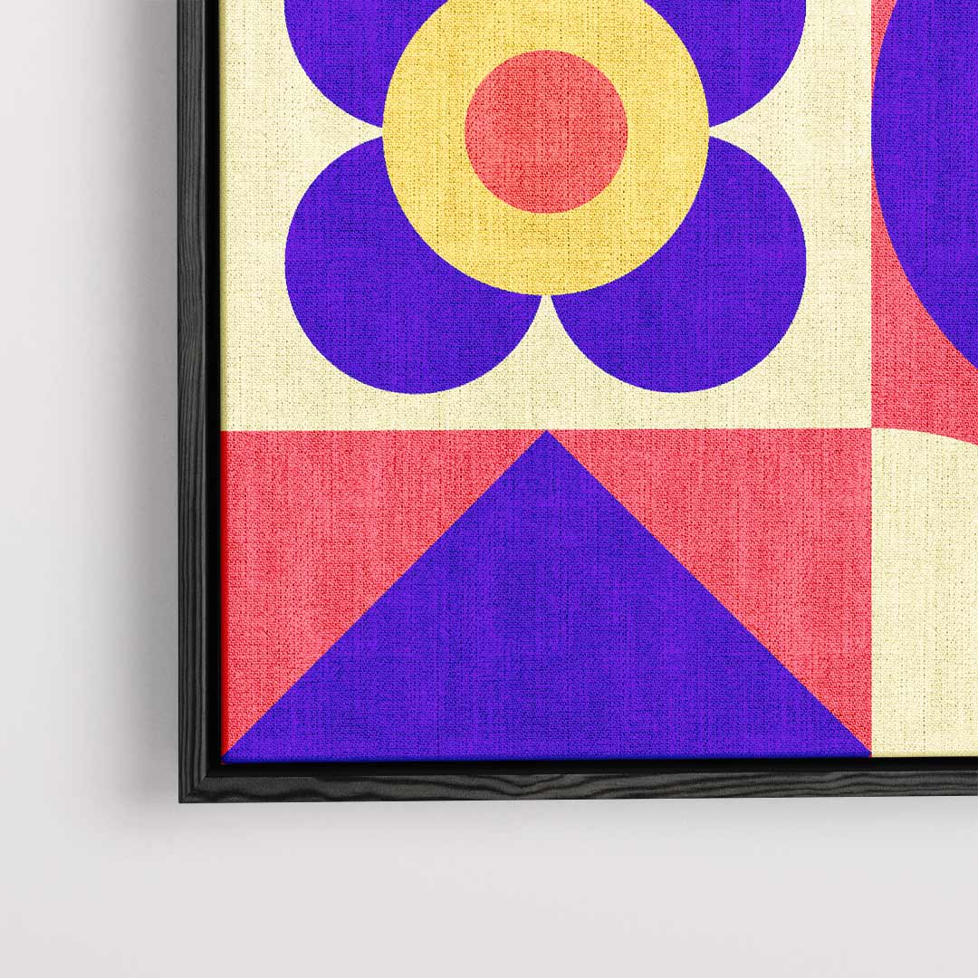 Retro Geometrische Print – dibond kunstwerk als wanddecoratie