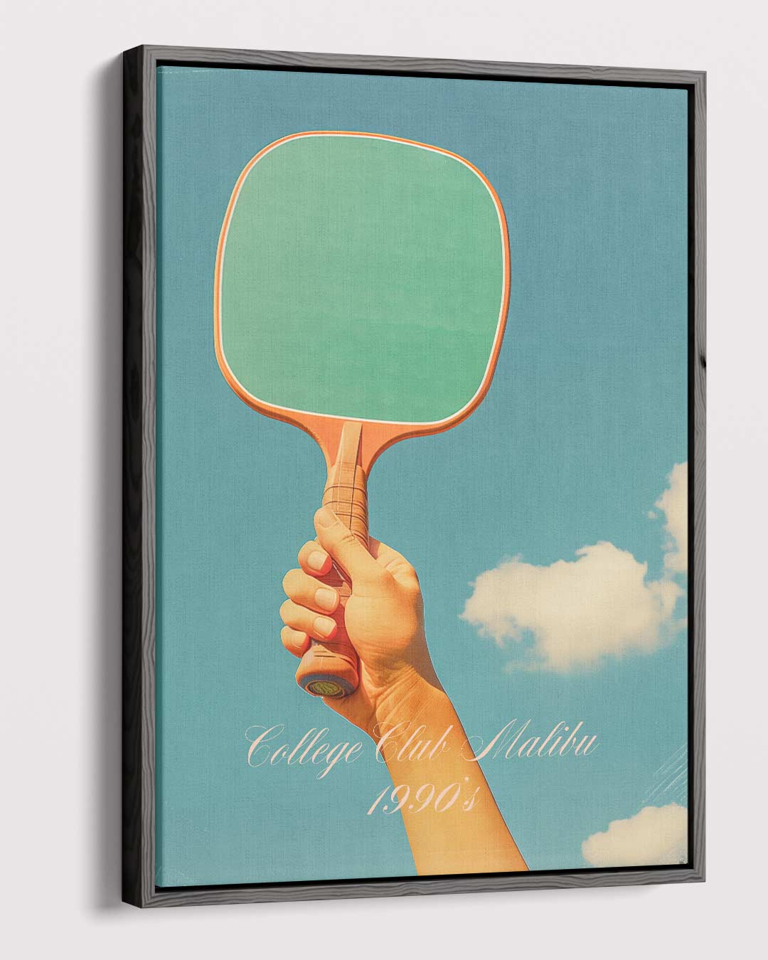 Vintage Tennis Racket – canvas wanddecoratie in portret formaat