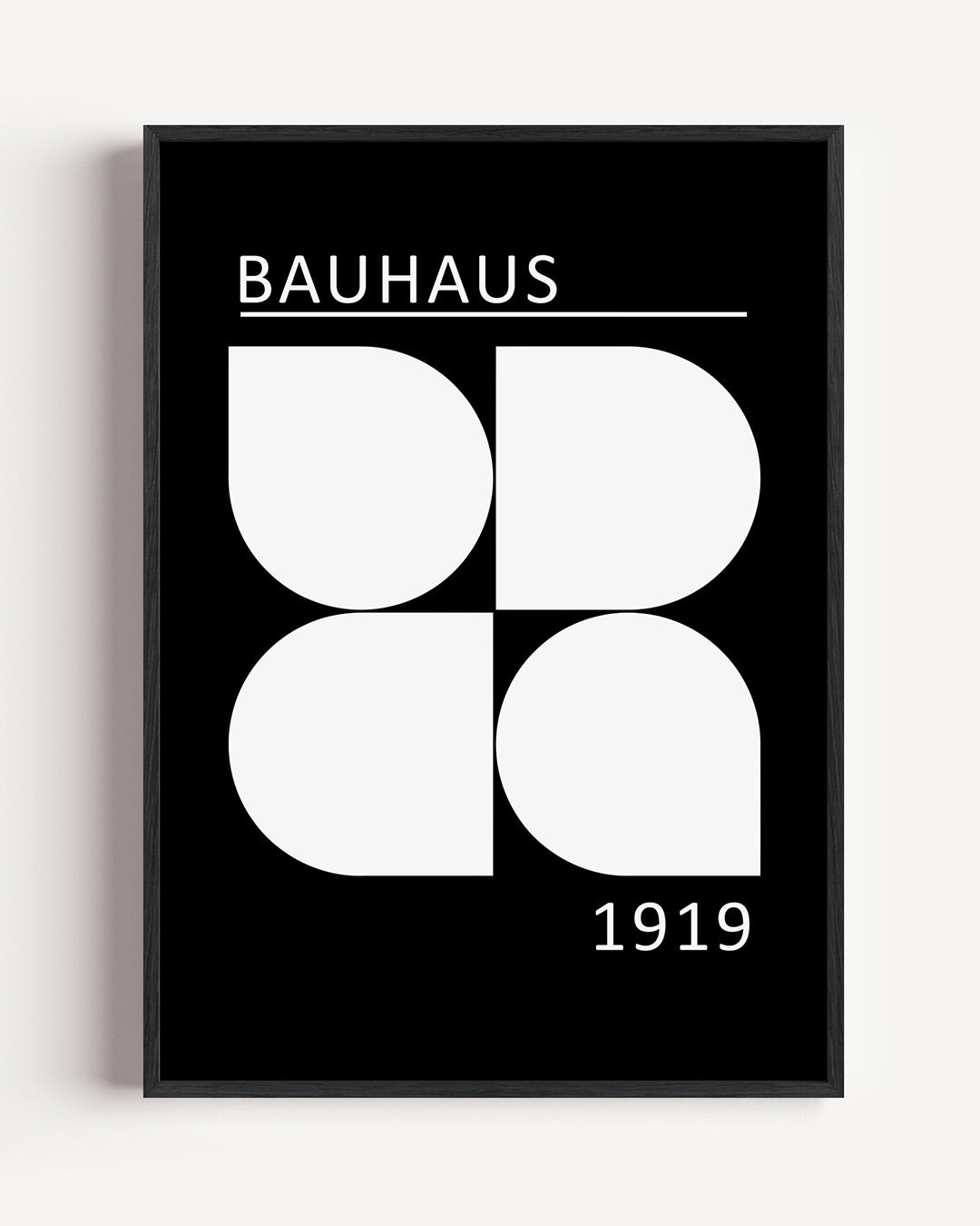 Vorm en balans – staande Bauhaus poster als wanddecoratie